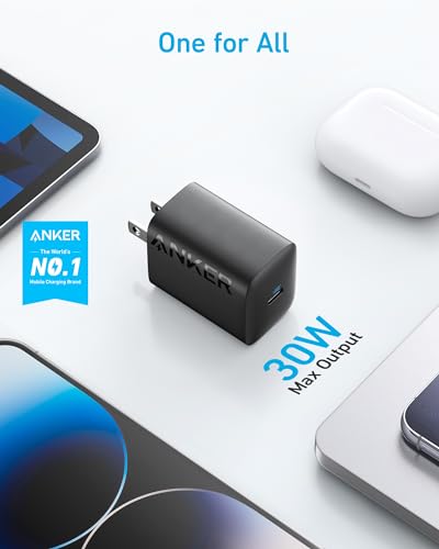 ANKER 30W USB-C Charger, Anker 312 Charger with Compact & Foldable Design 2PK - Like New