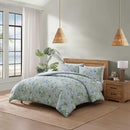 TOMMY BAHAMA QUEEN DUVET SET SHAMS FLORAL ENCHANTMENT/OCEAN BAY BLUE - Brand New