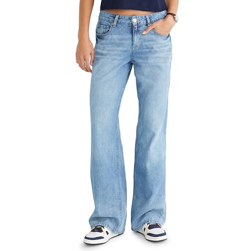AEROPOSTALE WOMEN'S LOW-RISE BAGGY WIDE-LEG JEAN, SIZE 10 SHORT, ORZO - Brand New