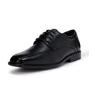 AMAZON ESSENTIALS MEN'S TWIN SEAM SQUARE TOE DERBY DRESS SHOES - SIZE 10 BLACK - Like New