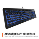 SteelSeries Apex 100 Gaming Keyboard Tactile Silent 64435 - Black Like New