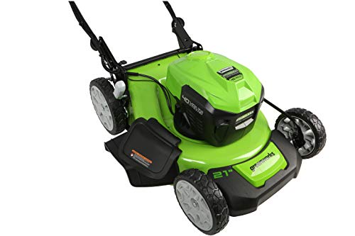 Greenworks LMF413 40V 21" Brushless Push Mower 4.0Ah 2.0Ah Charger - Green - Like New