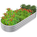 MOSTMAHES 6x2.3x1ft Raised Garden Bed Flowers, Raised Planter Box - SILVER - Like New