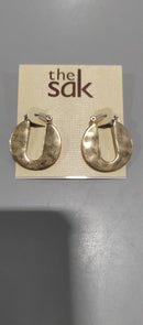 THE SAK SMALL CUT OUT HOOP EARRINGS - GOLD - Brand New