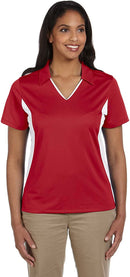 M355W Harriton Ladies' Side Blocked Micro-Piqué Polo New