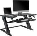 Realspace Standing Rectangular Desk Riser With Keyboard Tray 9736953 Black Like New