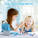 PERRYHOME KIDS MAKEUP SET FOR GIRL 56 PCS WASHABLE COSMETIC PRINCESS - BLUE - Brand New