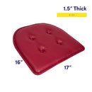 Sweet Home Collection Chair Cushion Memory Foam Pads Tufted 2 Count B07Y2RBRJZ - Brand New