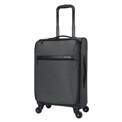 SKYLINE SOFTSIDE CARRY ON SPINNER SUITCASE - GRAY HEATHER - Like New