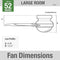 Hunter Fan Company 59242 52" Dempsey Low Profile Ceiling Fan Light - FRESH WHITE - Like New