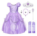 JERRIS APPAREL GIRLS PRINCESS COSTUME PARTY DRESS UP 4T - LILAC - Like New