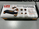 LIFE AUTHENTICS ADJUSTABLE WORKOUT FOOT STEPPER RAISE 4 TO 6 INCHES BLACK/ORANGE - Like New
