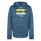 HURLEY BOYS' LONG SLEEVE HOODED GRAPHIC T-SHIRT YOUTH M RIFT BLUE HEATHER - Brand New