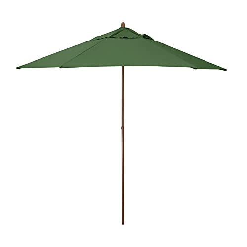SHADE BASICS 11-FOOT ROUND EVERGREEN SERIES FAUX-WOOD PATIO UMBRELLA - Like New