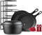 Cuisinel Cast Iron Cookware 8 Pieces 10" + 12" Skillet + 5-Quart CB-502 - Black Like New