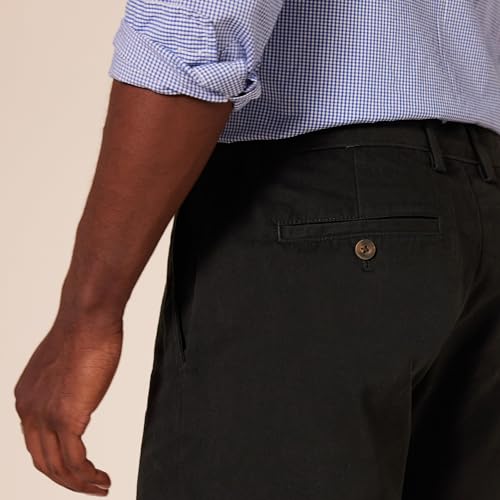 AMAZON ESSENTIALS MEN'S SLIM-FIT 7" CHINO SHORT - SIZE: MEN 34 - BLACK - Brand New