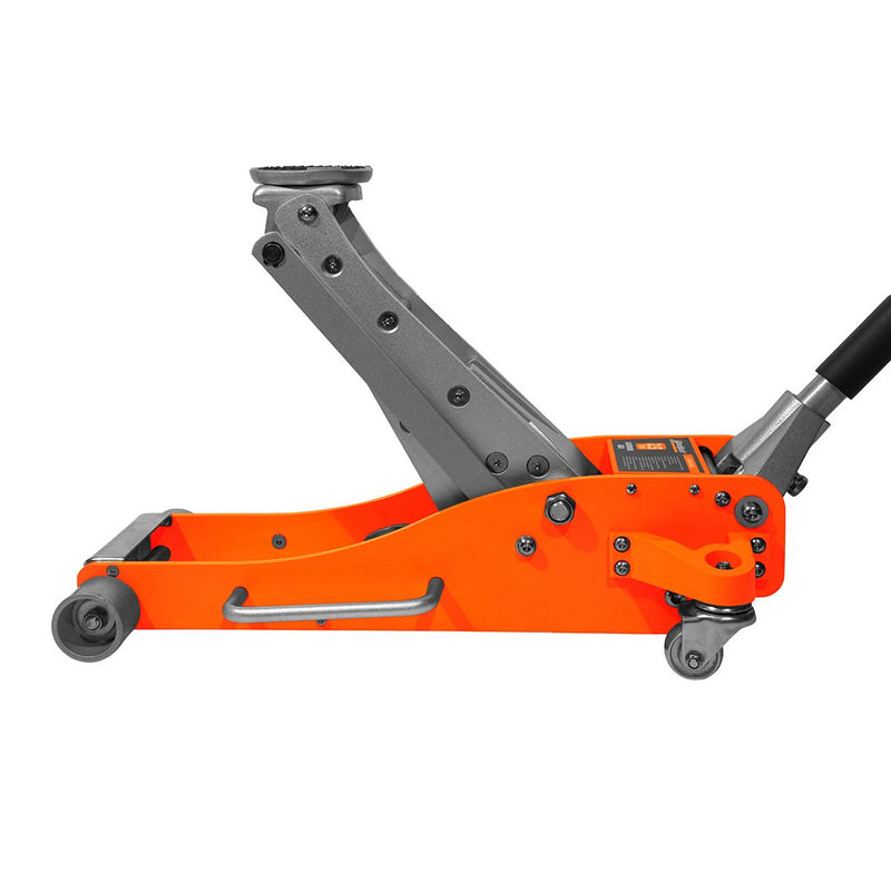 JACK BOSS 3 TON LIGHTWEIGHT ALUMINUM SERVICE JACK WITH DOUBLE PUMP - RED - Like New