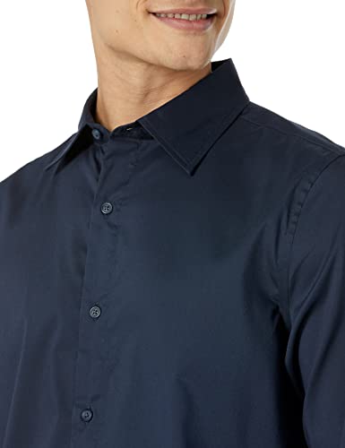 AMAZON ESSENTIALS DRESS SHIRTS, LONG SLEEVE STRETCH, NAVY BLUE, SIZE XL - Brand New