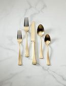 877880 LENOX PORTOLA GOLD 20-PIECE FLATWARE SET GOLD - Like New