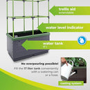 BioGreen Raised Garden Bed with Trellis CITY JUNGLE | 8.98 Gal | JGL-T - Grey - Like New