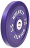 HULKFIT 2-INCH PRO SERIES OLYMPIC STYLE BUMPER WEIGHT PLATE 55 LBS - PURPLE - Like New