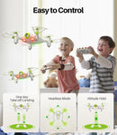 SYMA MINI DRONE FOR KIDS X20 PORTABLE POCKET QUADCOPTER - WHITE/GREEN Like New