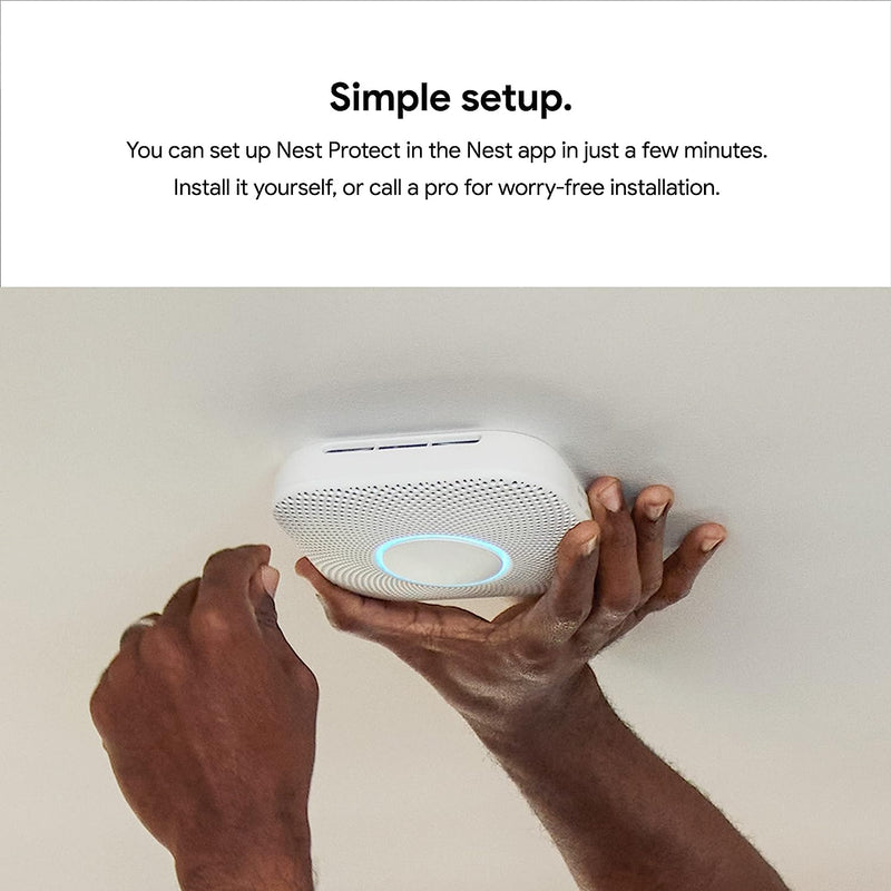 Google Nest Protect Smoke Alarm and Carbon Monoxide Detector White Like New