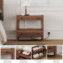 MINCETA 26.77" NIGHTSTAND WITH CHARGING STATION - WALNUT - Like New