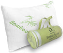 DreamField Linen Memory Foam Bamboo Pillow Queen Size -White/Green - Like New