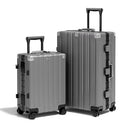 KRUTE ZIPPERLESS LUGGAGE SETS 2 PIECES 20/28in ALUMINUM FRAME KT8888-U-2P - GRAY - Like New