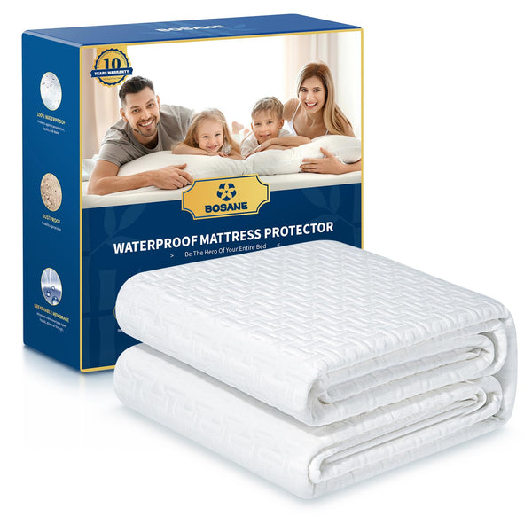 BOSANE PREMIUM 100% WATERPROOF KING MATTRESS PROTECTOR - Scratch & Dent