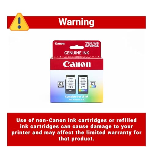 Canon PG-275 / CL-276 Ink Value Pack (2 Cartridges) Compatible - Brand New