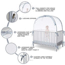 L RUNNZER Baby Crib Tent, Breathable Pop Up Canopy Auto-Lock Zipper - B08NJGZQZM - Like New