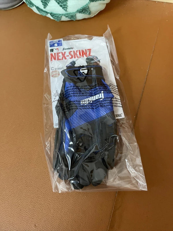 FRANKLIN NEW BATTING GLOVES BLACK YOUTH SMALL NEX SKINZ - SIZE: YOUTH S - BLUE - Brand New