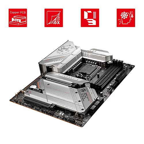 MSI MPG Z790 EDGE WIFI GAMING MOTHERBOARD SUPPORTS 12TH/13TH GEN INTEL - WHITE - Like New