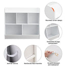 KOVHZCU TOY STORAGE ORGANIZER, 5-CUBBY TOY SHELF, CABINET FJHL-00003 - WHITE - Brand New