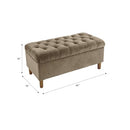 Homepop Home Decor | Tufted Ainsley Button Storage Ottoman Bench with Hinged Lid - Like New