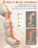 JZBRAIN LEG MASSAGER WITH HEAT AND COMPRESSION : FOOT AND CALF - BLACK/ORANGE - Like New