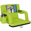 ALPCOUR RECLINING STADIUM SEAT – WIDE BLEACHER CHAIR – 21" WIDE - LIME - Brand New