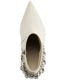 KARL LAGERFELD PARIS WOMEN'S SAMRA EMBELLISHED BOOTIES-SIZE 8.5 M (W39) WHITE - Brand New