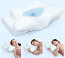 EMIRCEY CONTOUR MEMORY FOAM CERVICAL PILLOW NECK PAIN RELIEF - LIGHT BLUE - Like New