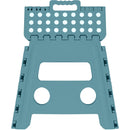LEXI HOME 12" FOLDING STEP STOOL WITH HANDLE - TEAL - Like New