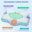 cervical memory foam pillow for neck shoulder pain orthopedic pillow Gray-S - Brand New