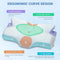 cervical memory foam pillow for neck shoulder pain orthopedic pillow Gray-S - Brand New