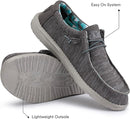 110354000 Hey Dude Wally Sox Charcoal Men's Shoe Charcoal Size 8 - Like New