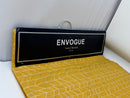 ENVOGUE TABLE RUNNER WITH EMBROIDERED CHEVRON PATTERN 14" X 72" - MUSTARD YELLOW - Brand New