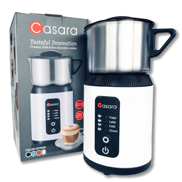 CASARA 4-IN-1 ELECTRIC MILK STEAMER AND FROTHER MF-02 - WHITE - Like New