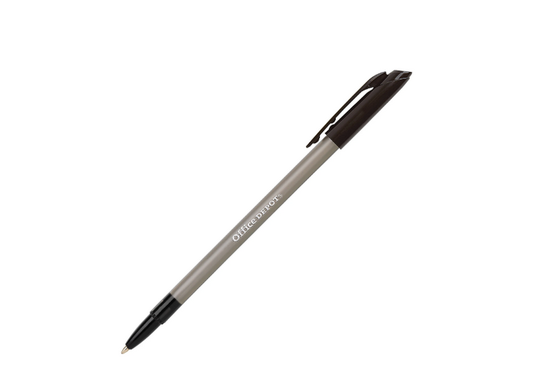 OFFICE DEPOT BRAND TINTED BALLPOINT STICK PENS, MEDIUM POINT, 1.0 MM PACK OF 12 - Like New