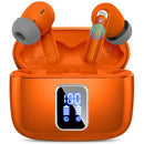 LUKG BK07 True Wireless Bluetooth 5.3 Headphones, In Ear Buds Wireless - ORANGE - Like New
