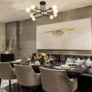 LIMEIJUA Mid Century Ceiling Light Modern Sputnik Chandelier B095NQTK17 - Black - Like New